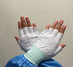 白色条纹半指乐鱼官网登录手套